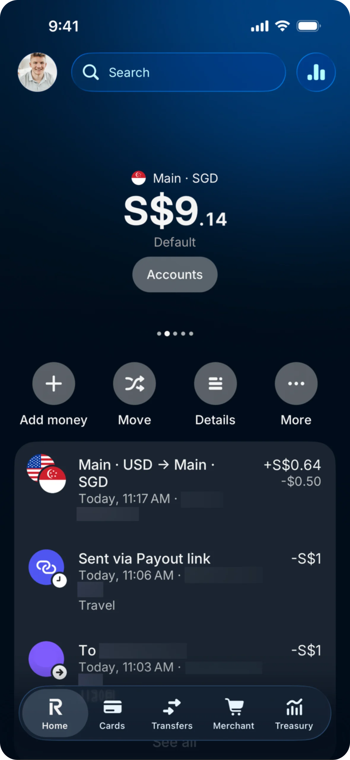 Revolut Business home